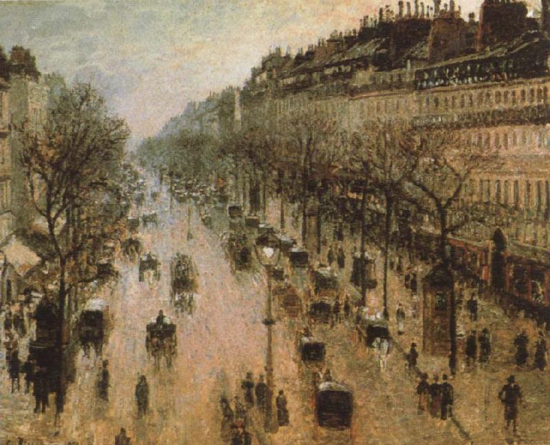 Camille Pissarro The Boulevard Montmartre on a Winter Morning France oil painting art
